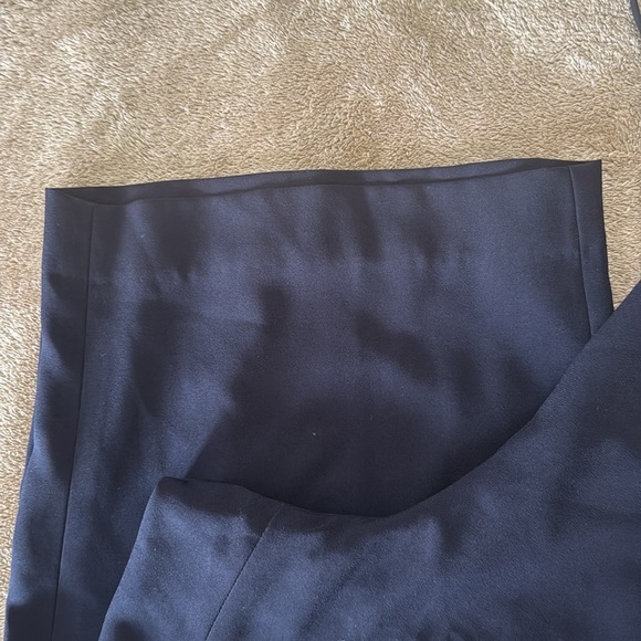 Talbots Navy Blue Pull-On Wide Leg Elastic Waist Drawstring  Pants - Picture 5 of 11